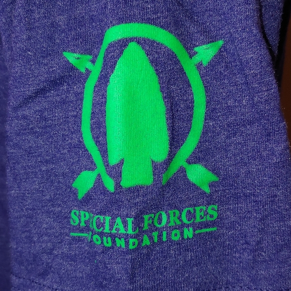 Next Level Apparel "Special Forces Foundation" blue tee shirt small EUC - Picture 4 of 9
